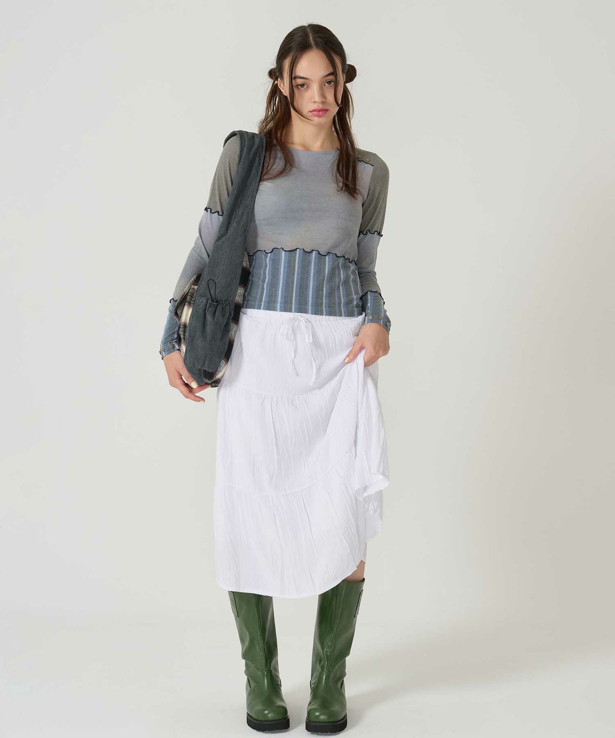 オリジナル/カットソー /ロンT/グレー