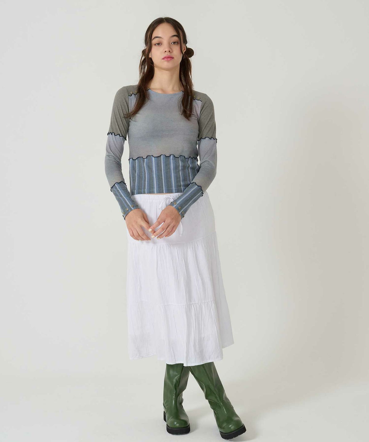 オリジナル/カットソー /ロンT/グレー