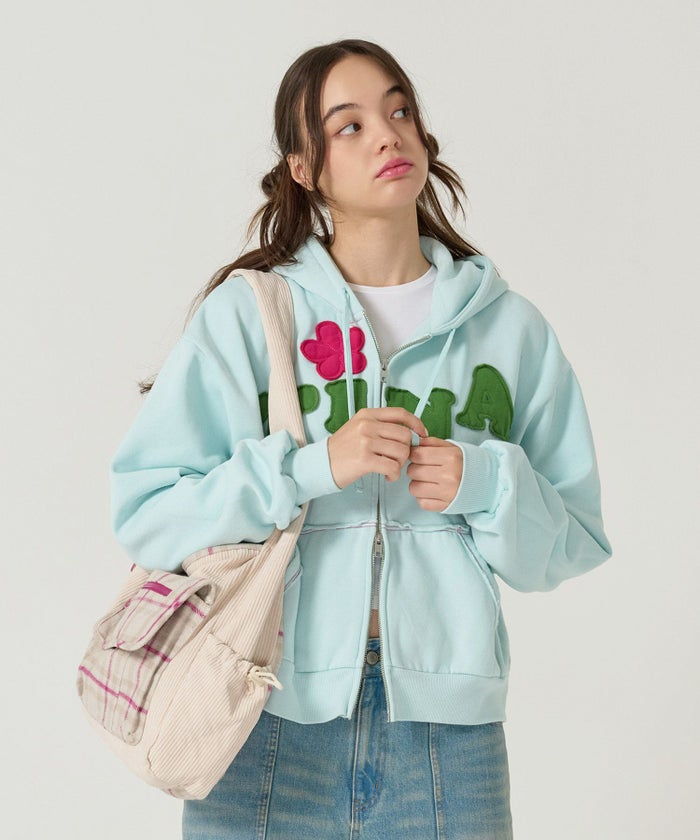 コーデュロイ/ショルダー/バッグ/アイボリー