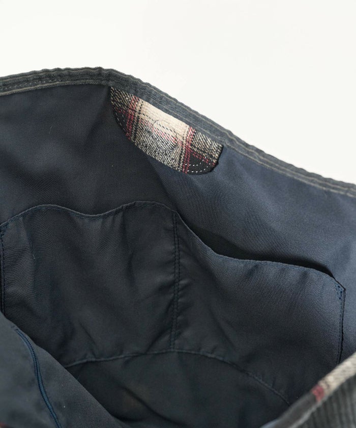 コーデュロイ/ショルダー/バッグ/グレー