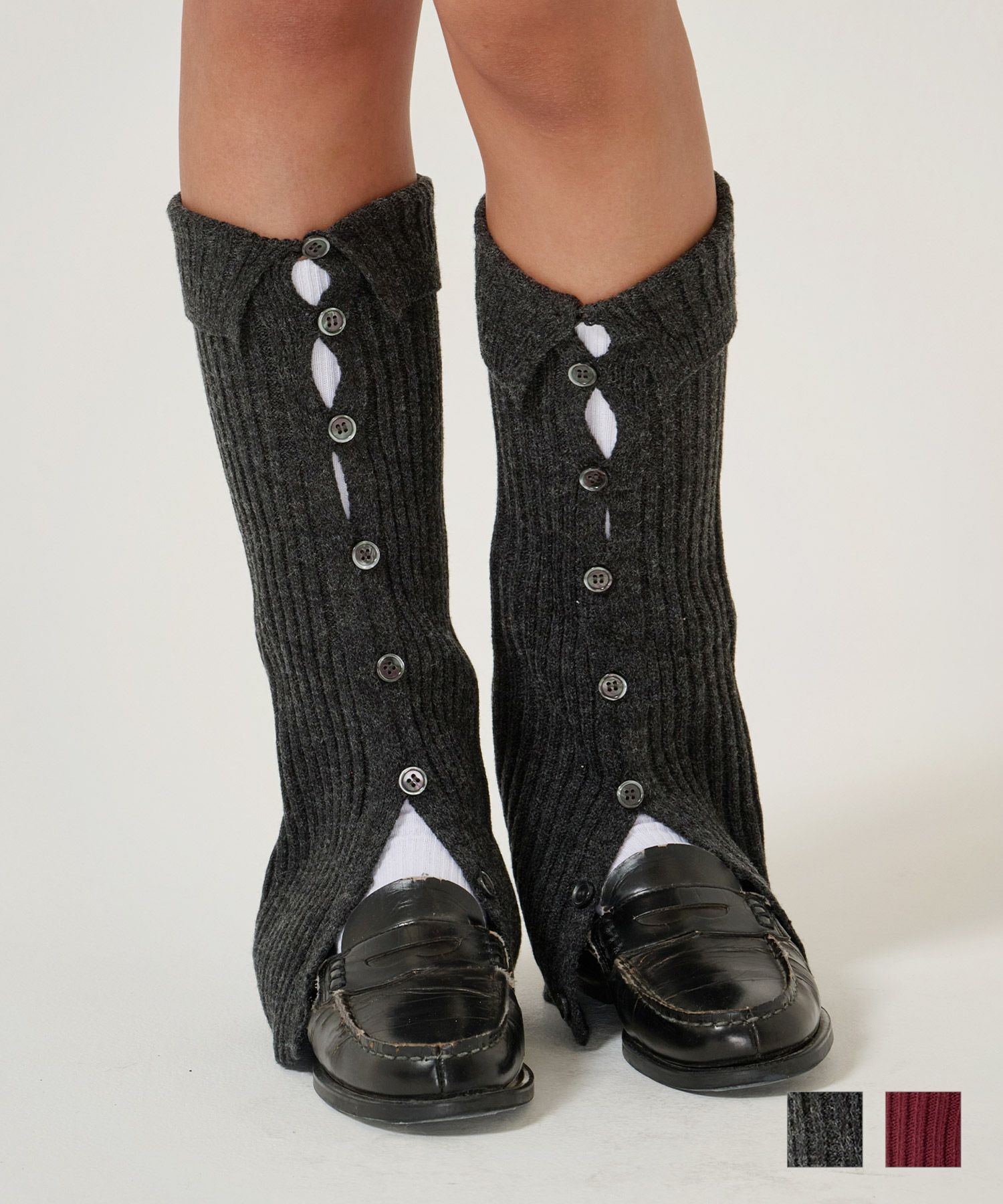 Special-Price-SALE 刺繍入り ニット レッグウォーマー TINA：JOJUN 全