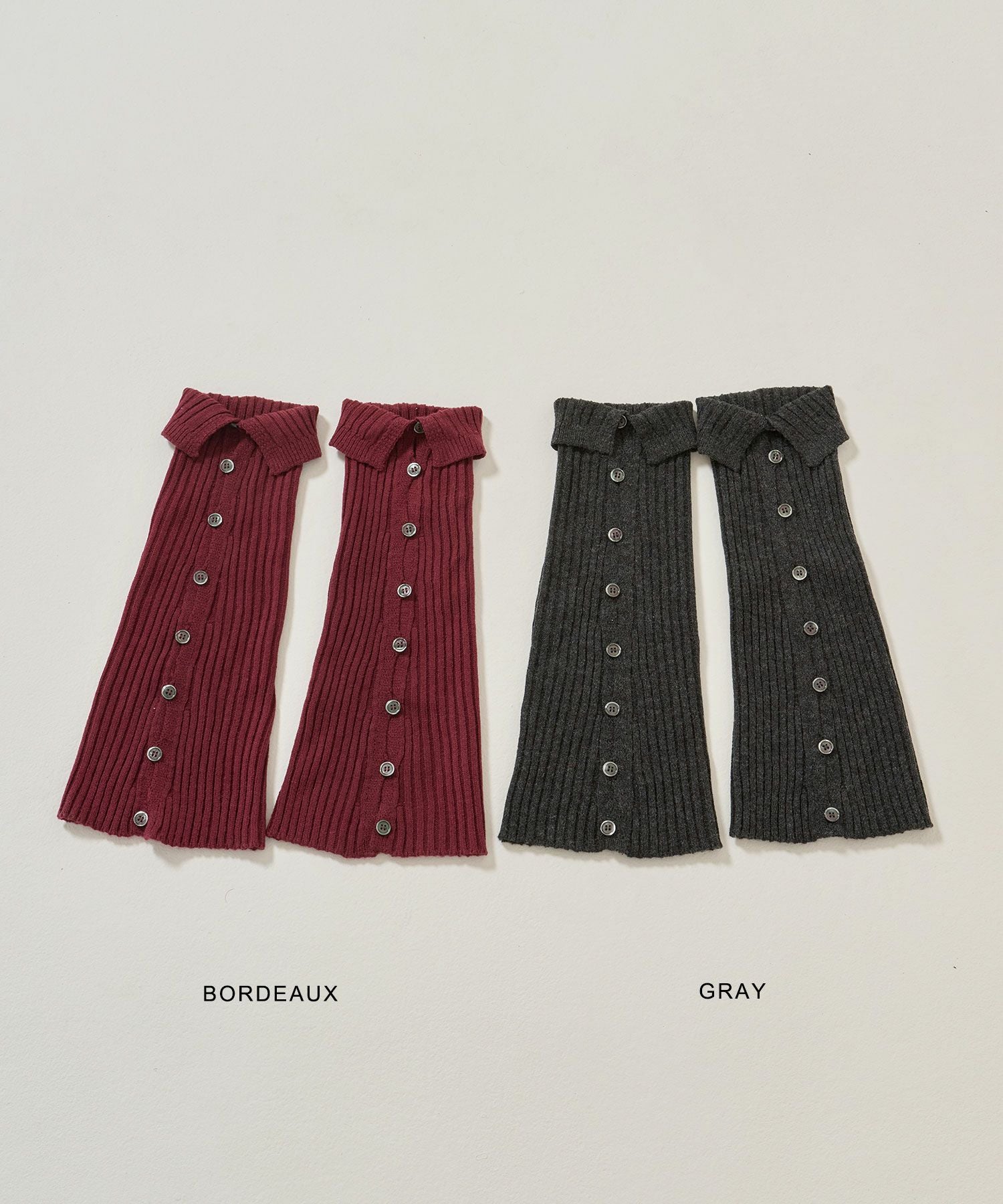 刺繍入り ニット レッグウォーマー TINA：JOJUN 全2色｜tnj941-1097【3