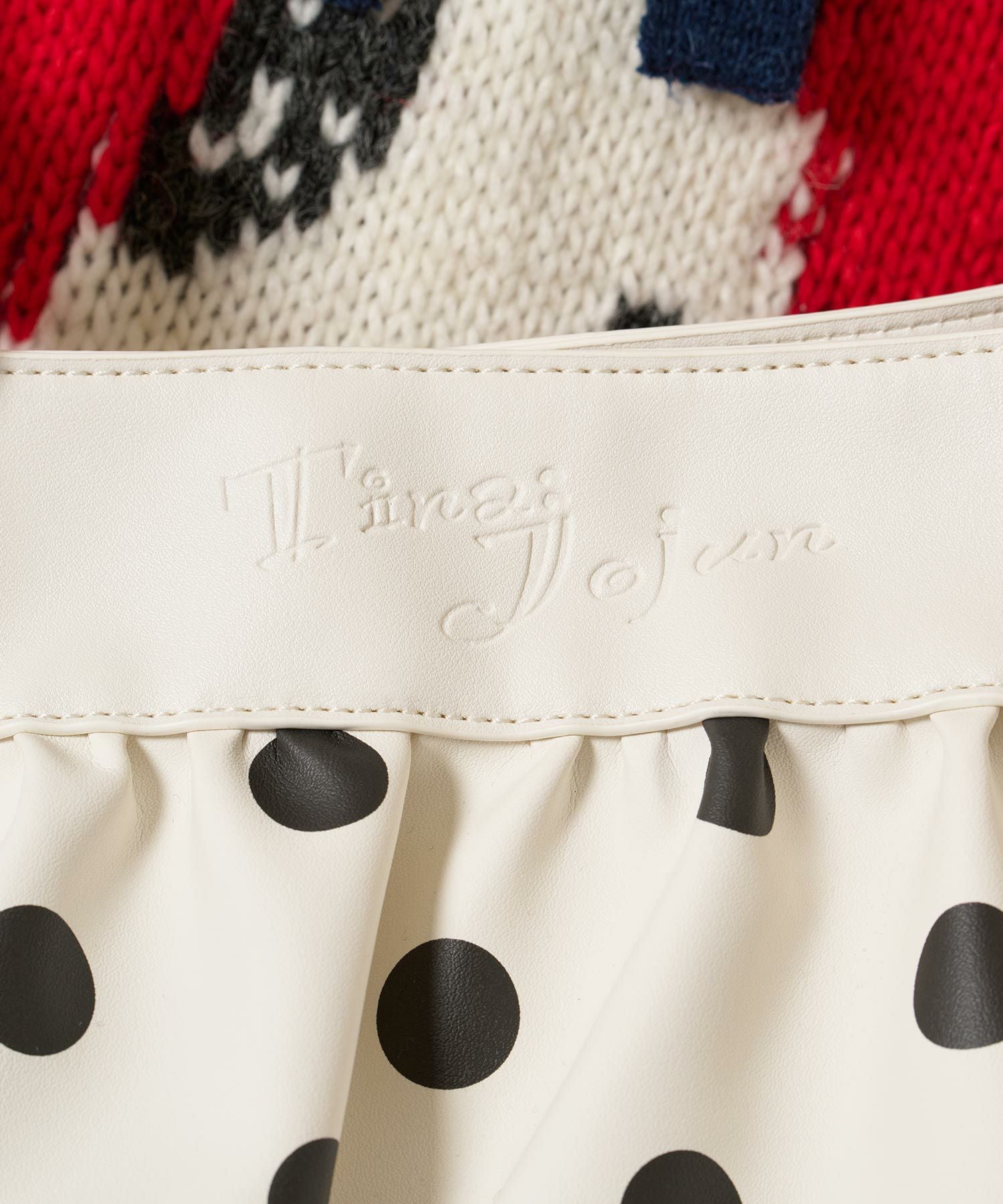 ドット柄 ギャザー バッグ TINA：JOJUN 全2色｜tnj942-1100【4