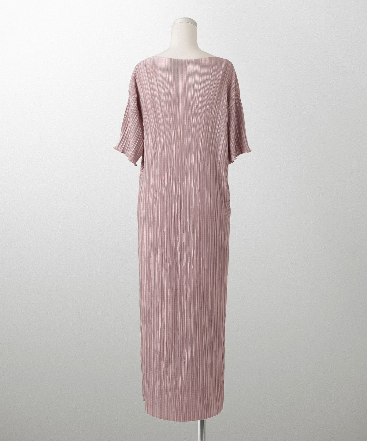 プリーツ ワンピース レディース ロングワンピース プリーツ 半袖 きれいめ 上品 洗える