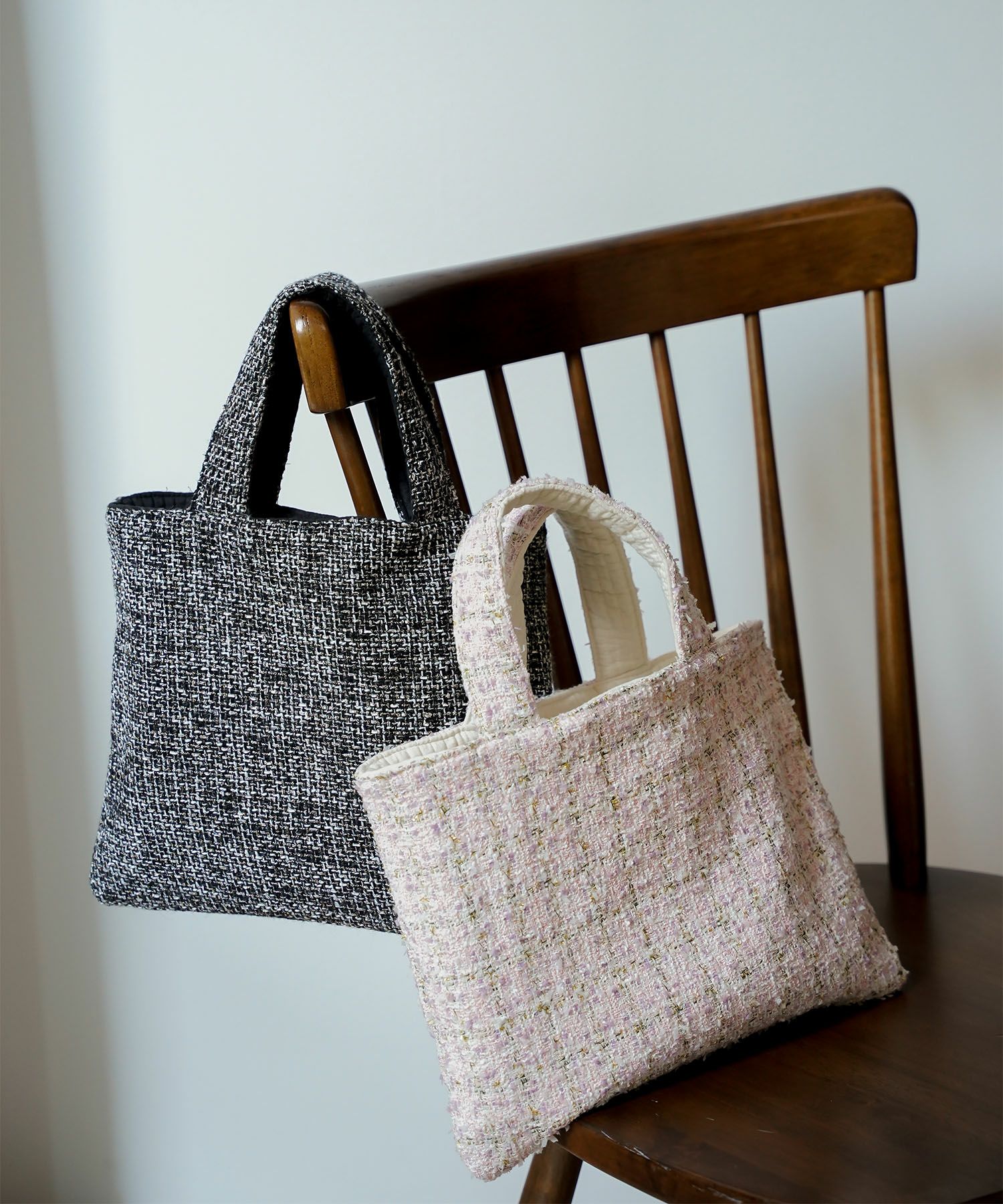 ヌビ×ツイード リバーシブル バッグ HUIT 全2色｜hit922-0246【1