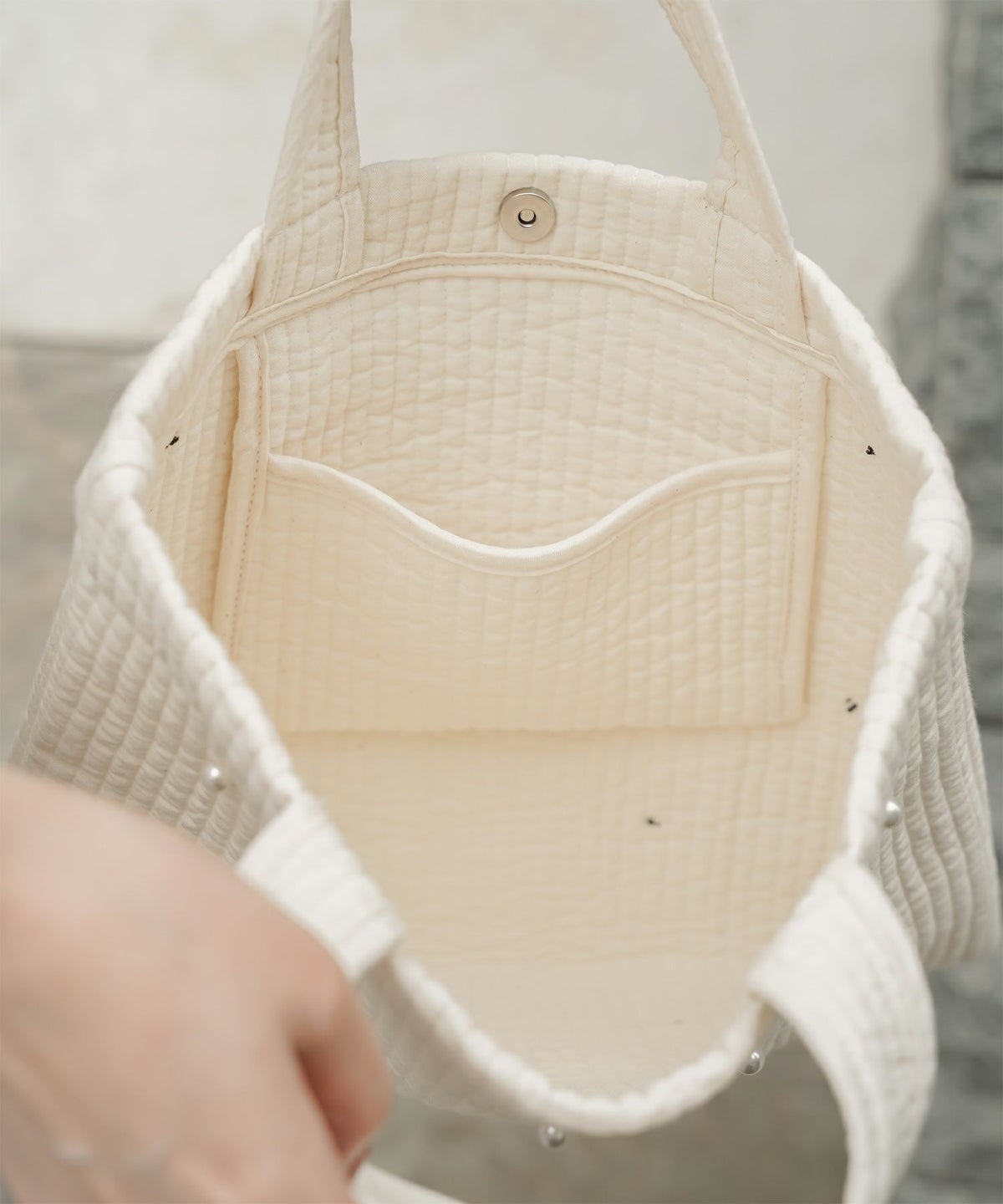 レディース バッグ パール リボン 配色 2way ヌビ 春 夏 秋 冬 サブバッグ きれいめ アイボリー ブラック フリー