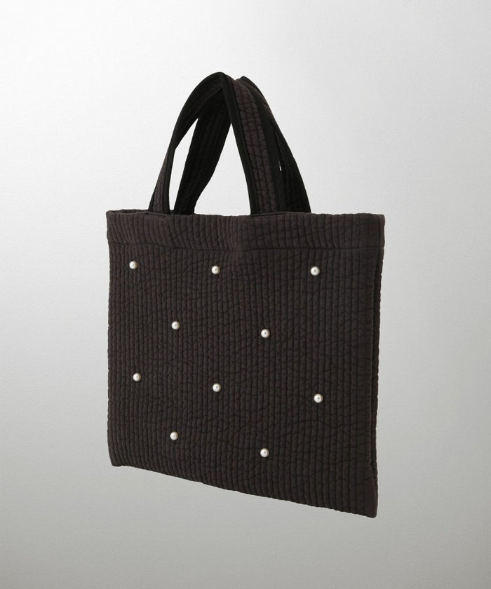 レディース バッグ パール リボン 配色 2way ヌビ 春 夏 秋 冬 サブバッグ きれいめ アイボリー ブラック フリー