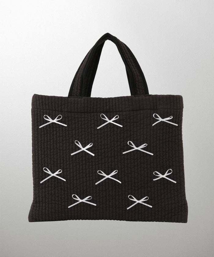 レディース バッグ パール リボン 配色 2way ヌビ 春 夏 秋 冬 サブバッグ きれいめ アイボリー ブラック フリー