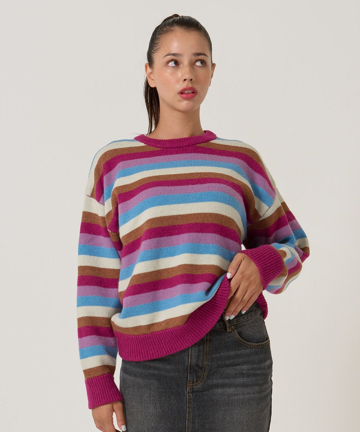 ボーダー/オーバーサイズ/ニット