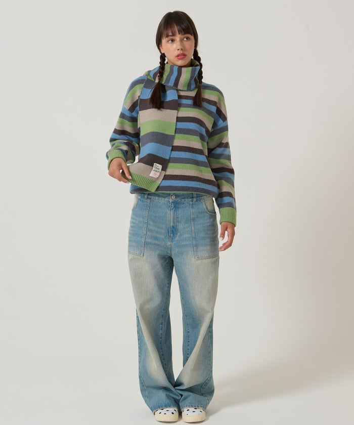 ボーダー/オーバーサイズ/ニット