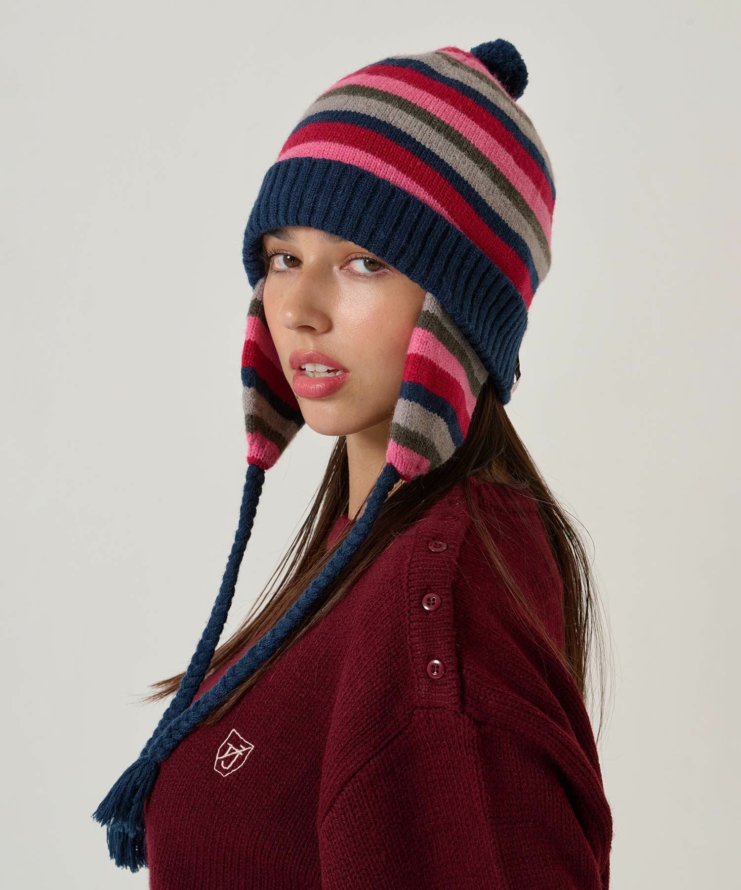 FINAL-SALE 2025Limited Edition ボーダー ニット帽 TINA：JOJUN 全3色