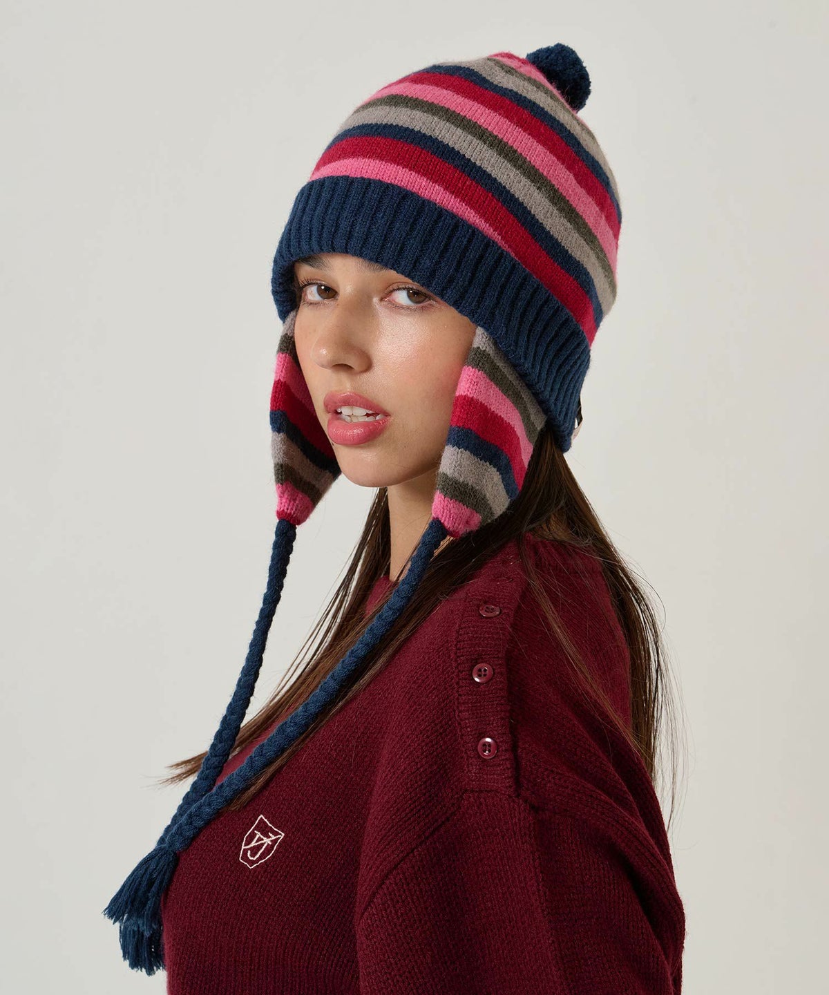 ボーダー/ニット帽/限定