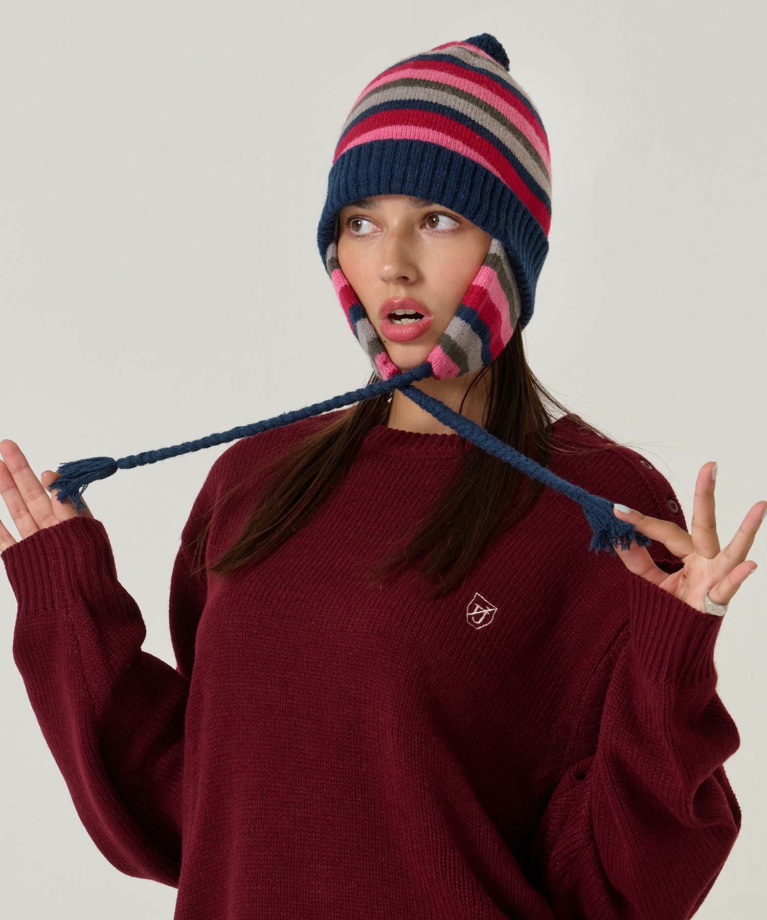 FINAL-SALE 2025Limited Edition ボーダー ニット帽 TINA：JOJUN 全3色