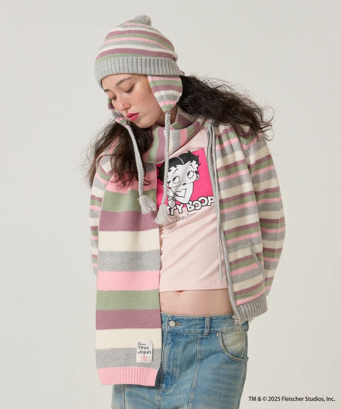  ボーダー/ マフラー/限定