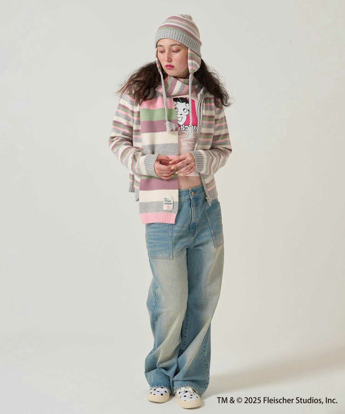  ボーダー/ マフラー/限定