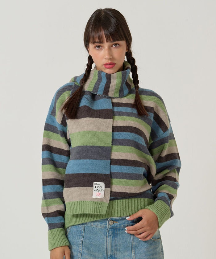  ボーダー/ マフラー/限定