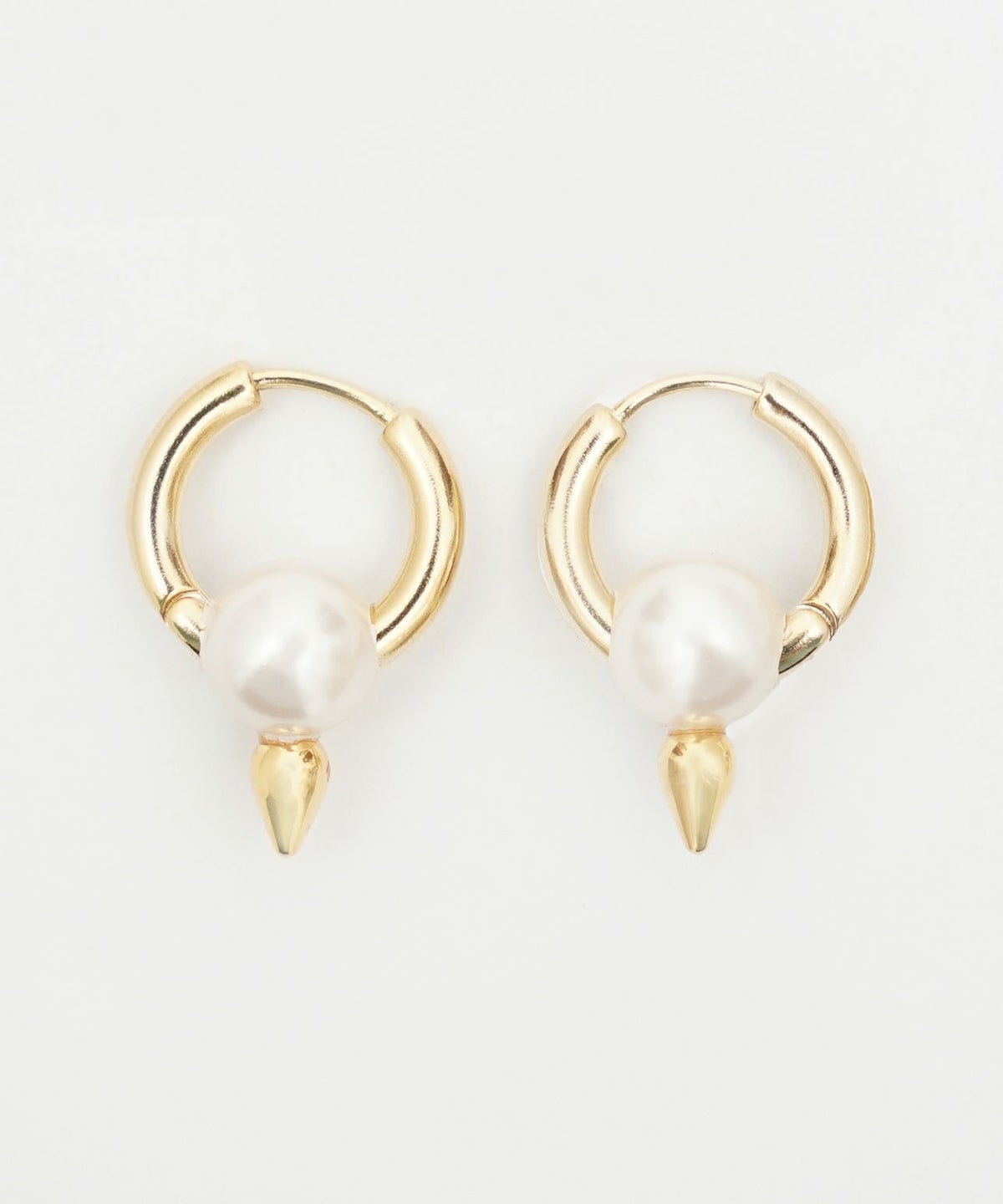 スタッズ ドロップ ピアス Studs Drop Pierce 真鍮  ポスト部分 ニッケル フリーメッキ プラパール パール 小ぶり デイリー スタッズ ドロップ ピアス Studs Drop Pierce （Liala）