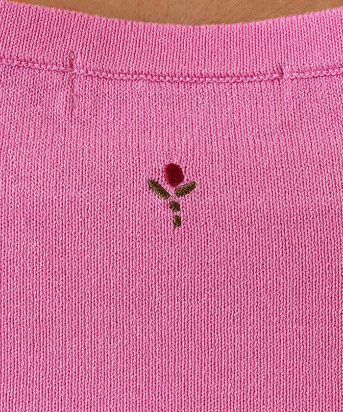 タンクトップ/リボン/トップス/バックオープン/ノースリーブ/ピンク