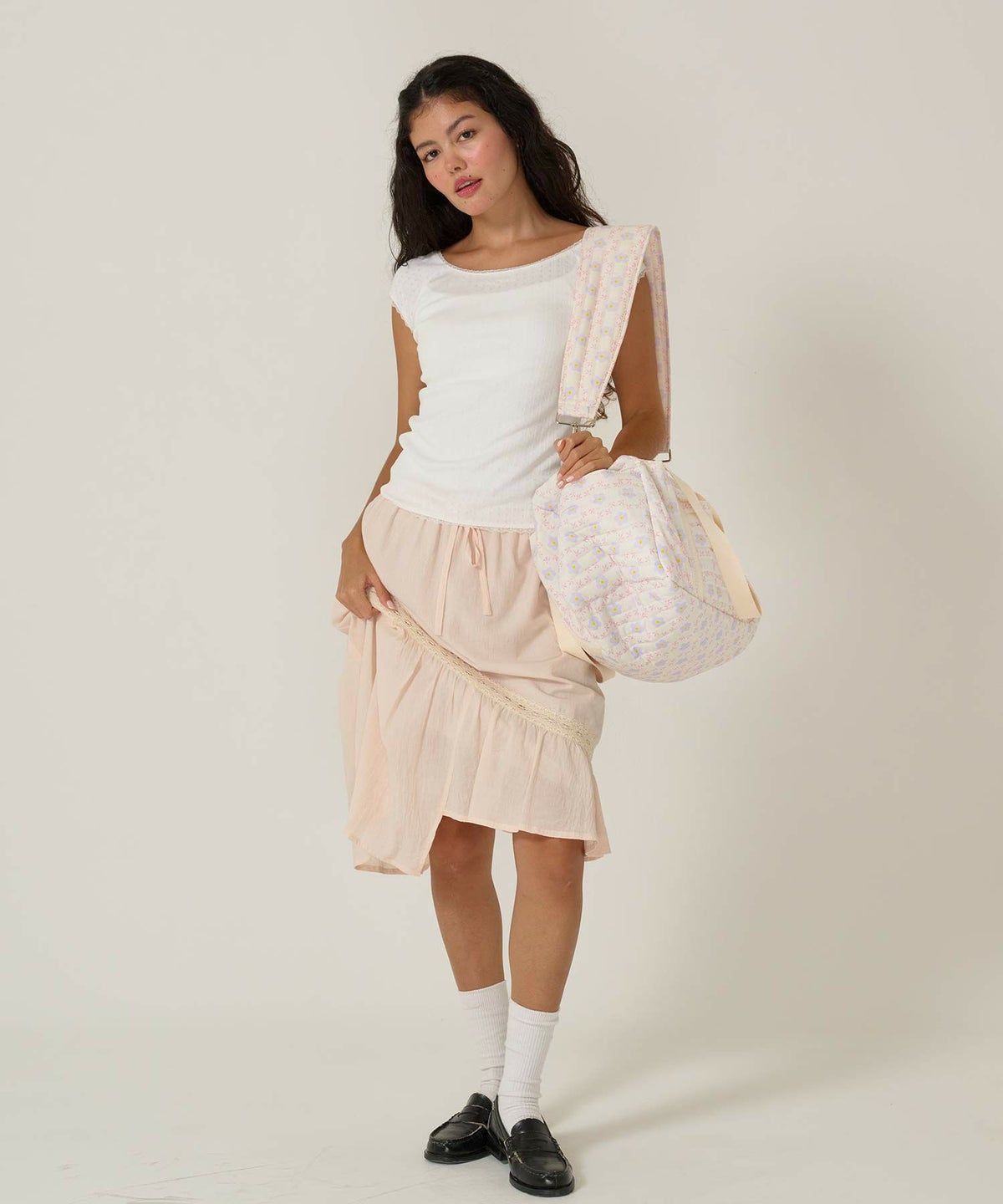 バッグ/トラベル/キルティング/ピンク