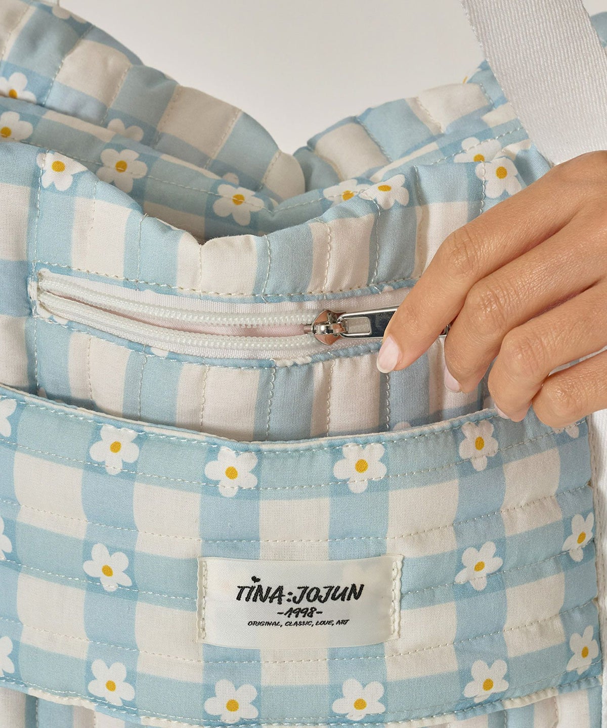 バッグ/トラベル/キルティング/ブルー