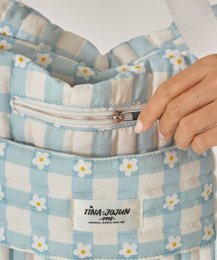 バッグ/トラベル/キルティング/ブルー