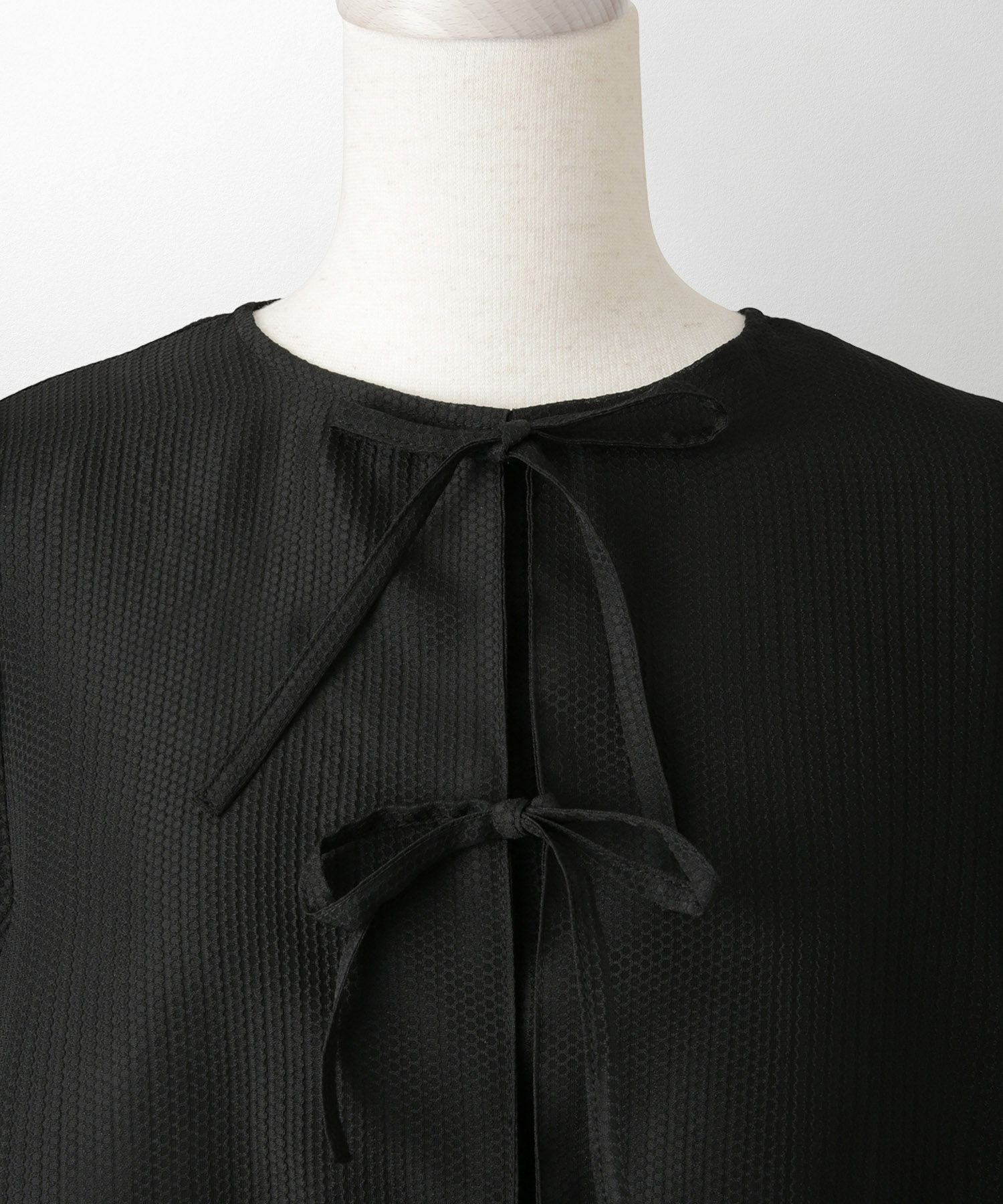 フロントリボン ジャガード ブラウス HUIT 全3色｜hit821-0263【1