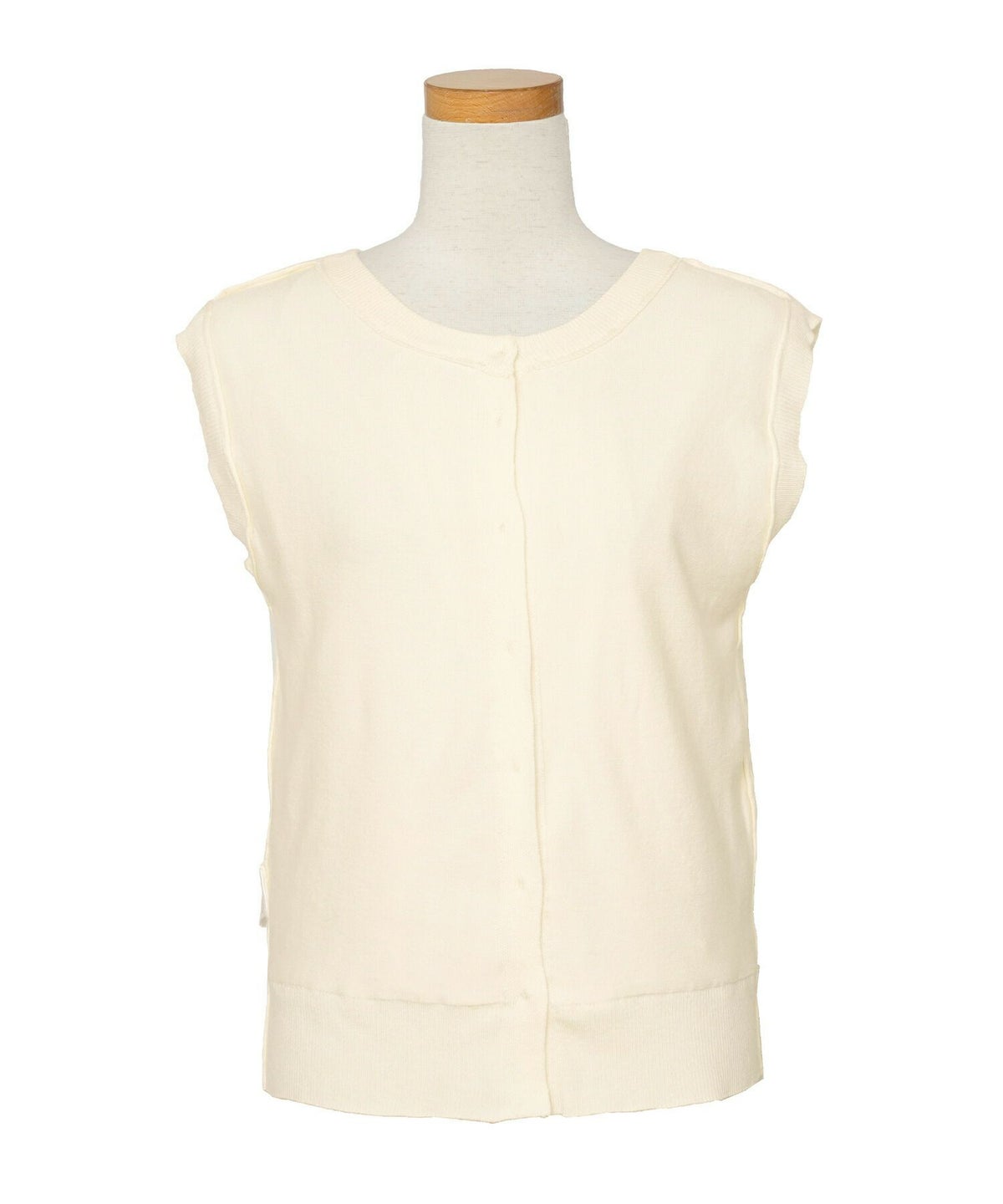 レディースファッションセレクトエレガントシンプルノースリーブニットトップス前後2WAY2WAYレイヤードチュールボリューム体型カバー上品カジュアルルーズ