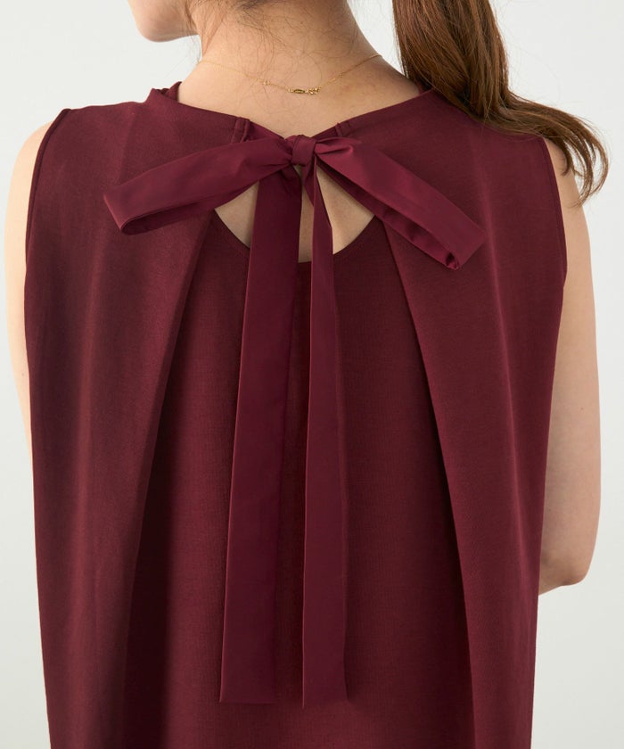 手洗い可かわいい上品きれいめ大人カジュアルシンプルノースリーブ体型カバーフェニミンジョイントスペース