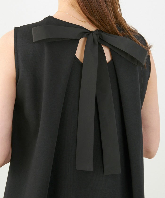 手洗い可かわいい上品きれいめ大人カジュアルシンプルノースリーブ体型カバーフェニミンジョイントスペース