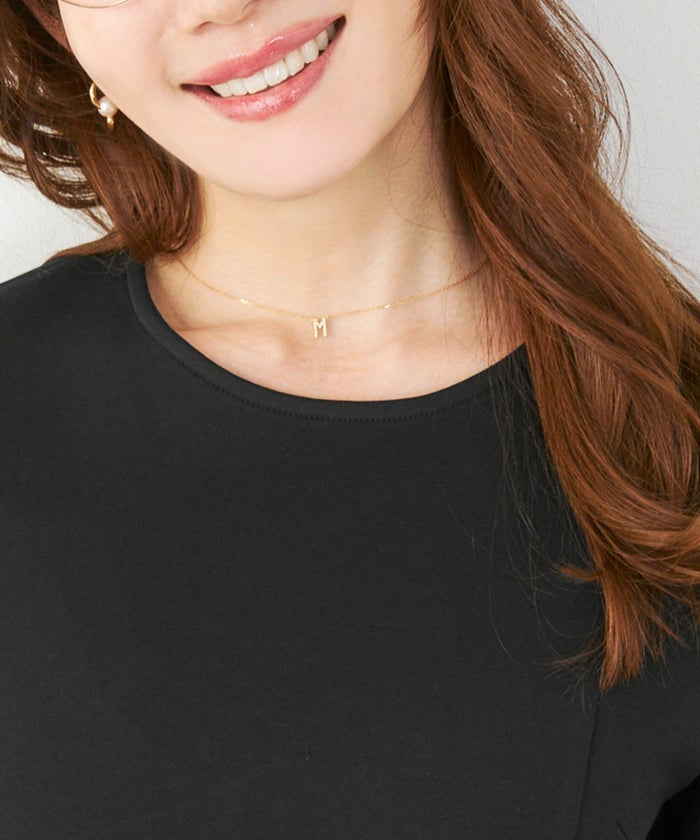 手洗い可かわいい上品きれいめ大人カジュアルオフィスシンプルイレヘム体型カバー異素材ジョイントスペース