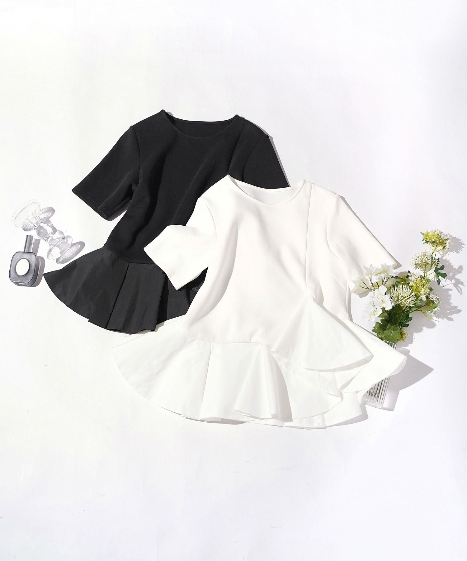 裾ランダム ペプラム カットソー Liala×PG