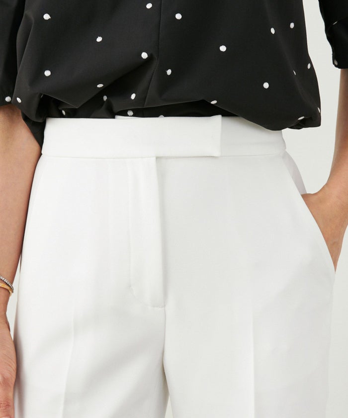 手洗い可上品きれいめ大人カジュアルシンプルオフィスフォーマルオケージョンウエストゴムジョイントスペース