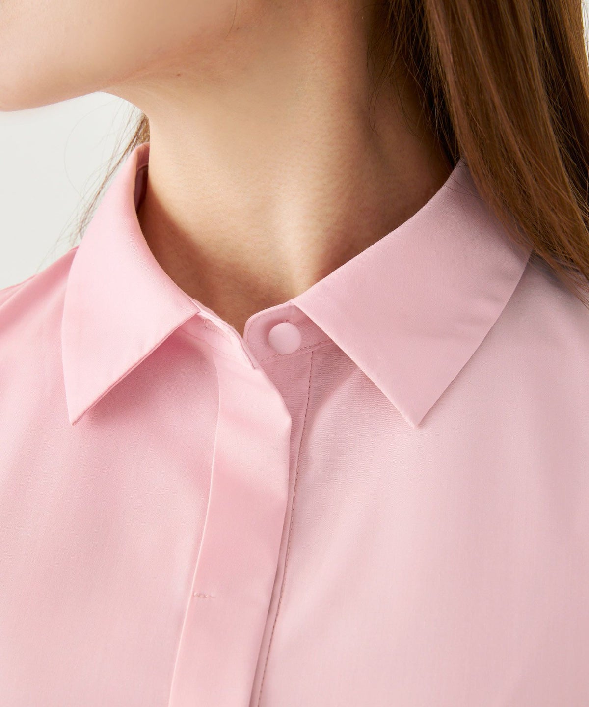 手洗い可かわいい上品きれいめ大人カジュアルオフィスシンプル襟付きイレヘム体型カバージョイントスペース