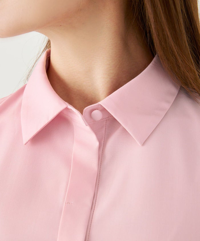 手洗い可かわいい上品きれいめ大人カジュアルオフィスシンプル襟付きイレヘム体型カバージョイントスペース