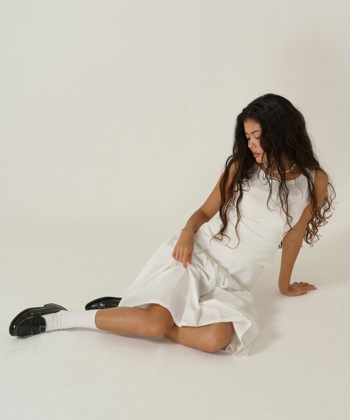 スカート/ボトムス/ミディ丈/ホワイト