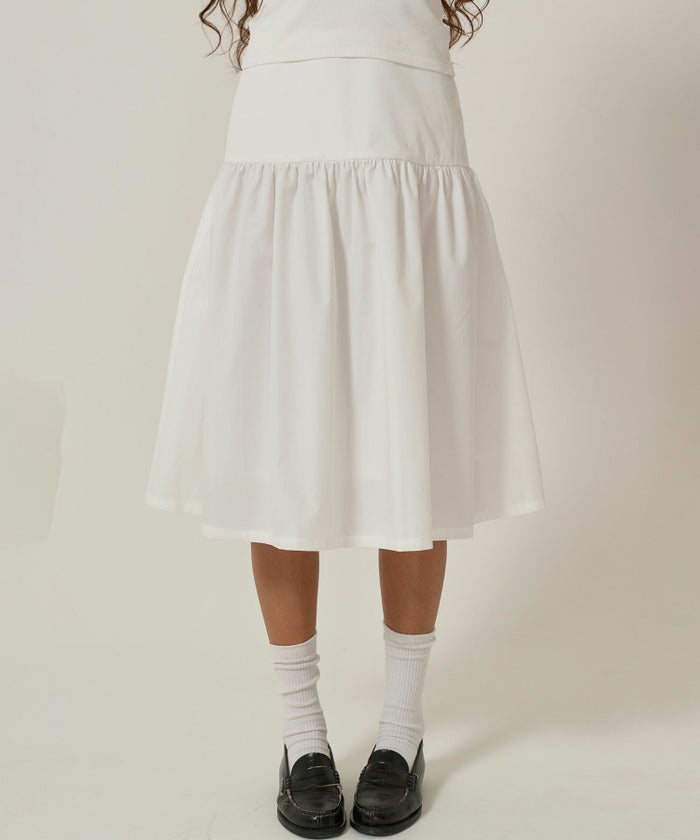 スカート/ボトムス/ミディ丈/ホワイト