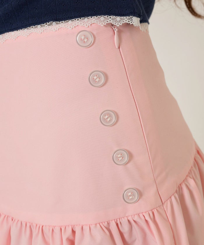 スカート/ボトムス/ミディ丈/ピンク