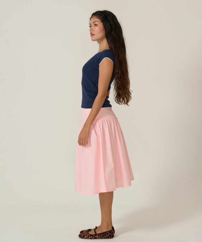 スカート/ボトムス/ミディ丈/ピンク