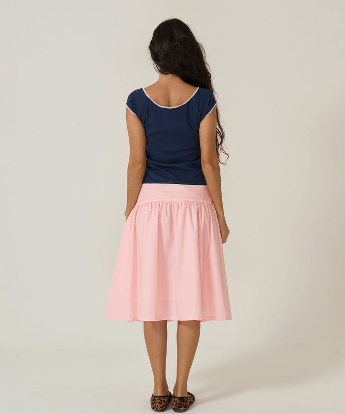 スカート/ボトムス/ミディ丈/ピンク