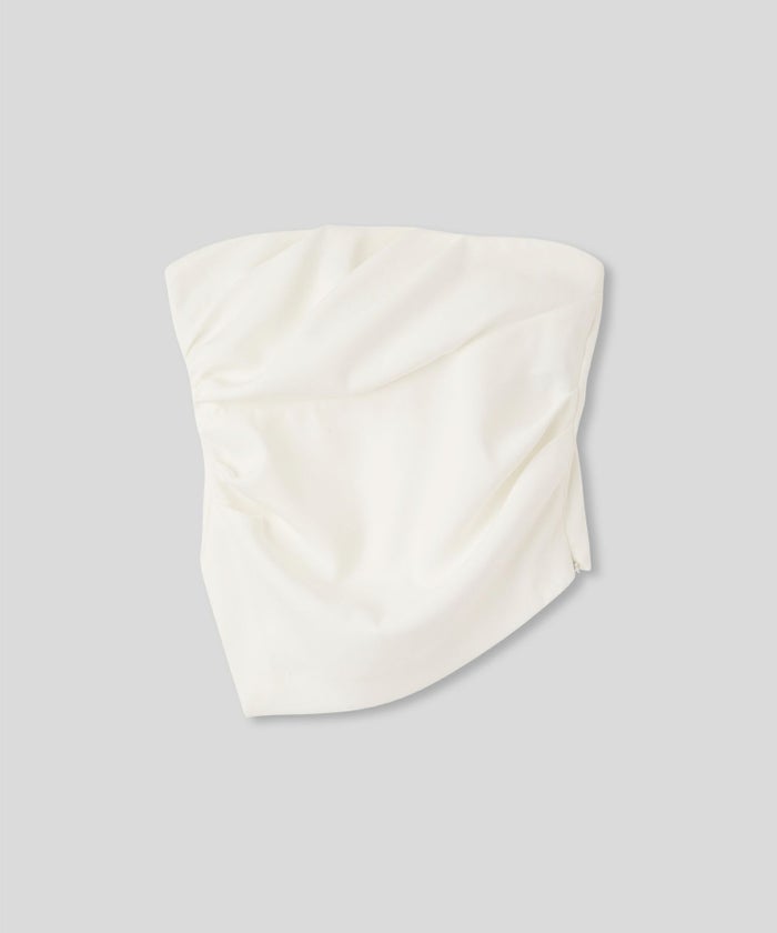 タック ドレープ サテン ベアトップス KINO THE KEI