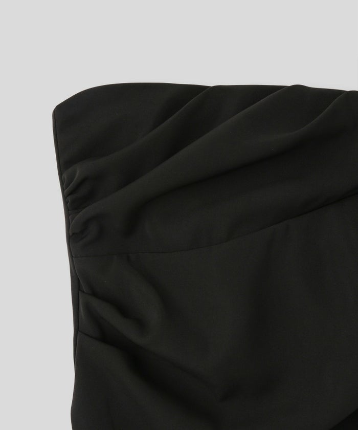 タック ドレープ サテン ベアトップス KINO THE KEI