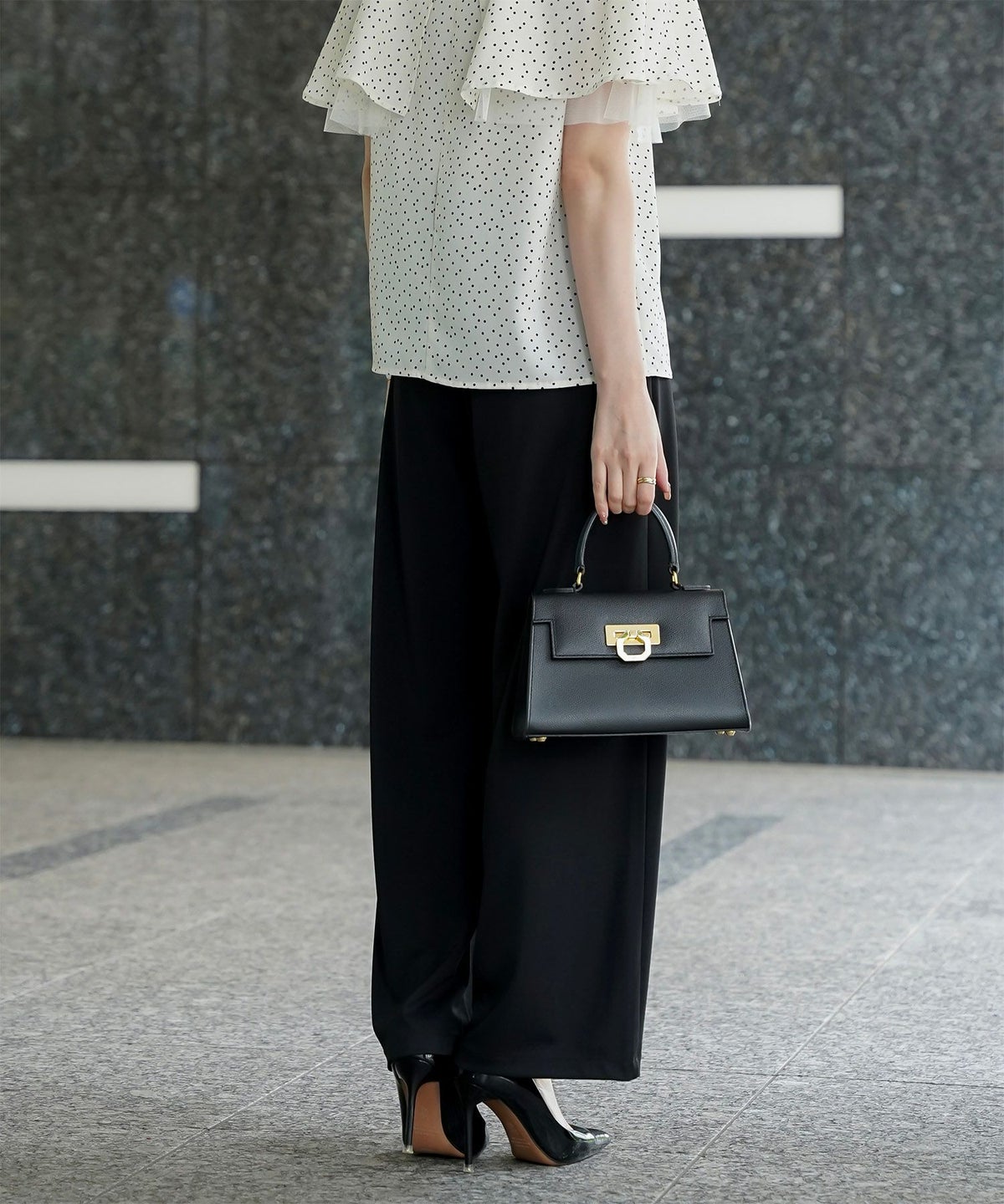 ピンタック ケープ ブラウス レディース ブラウス ドット シフォン チュール 異素材 オフィス きれいめ 上品 洗える