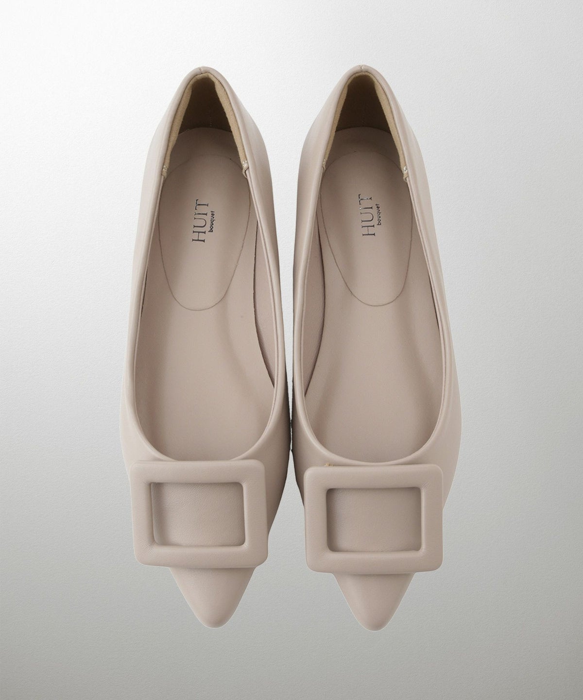 晴雨兼用 スクエア バックル シューズ シルバー ベージュ ブラック S M L LL