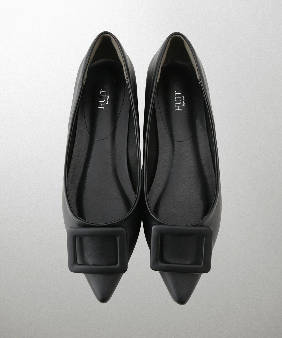 晴雨兼用 スクエア バックル シューズ シルバー ベージュ ブラック S M L LL