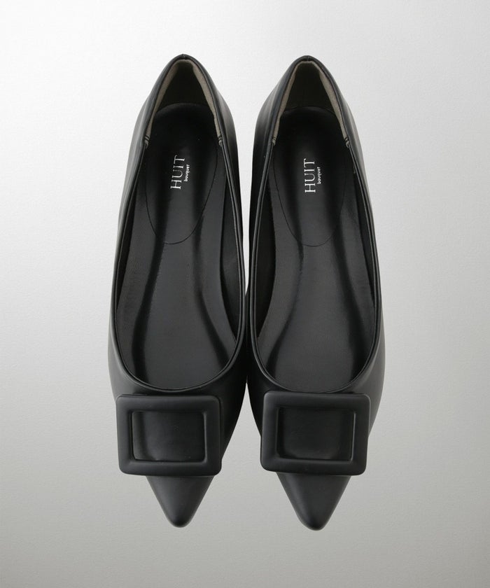 晴雨兼用 スクエア バックル シューズ シルバー ベージュ ブラック S M L LL