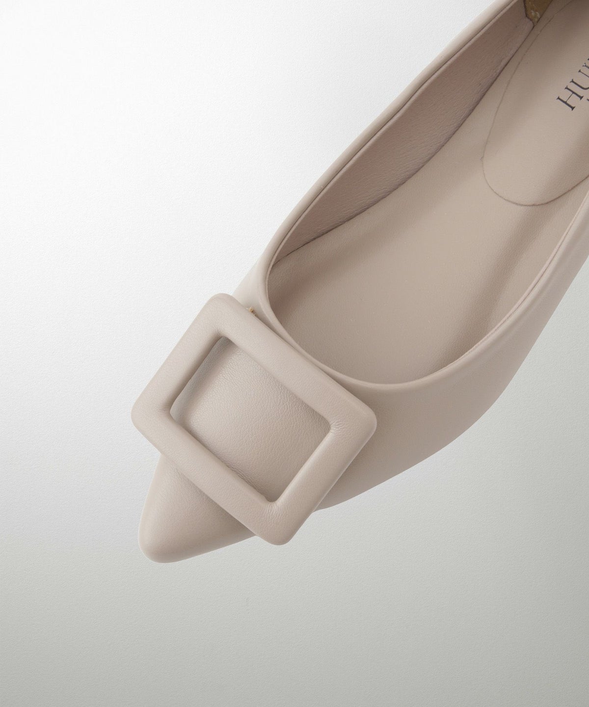 晴雨兼用 スクエア バックル シューズ シルバー ベージュ ブラック S M L LL