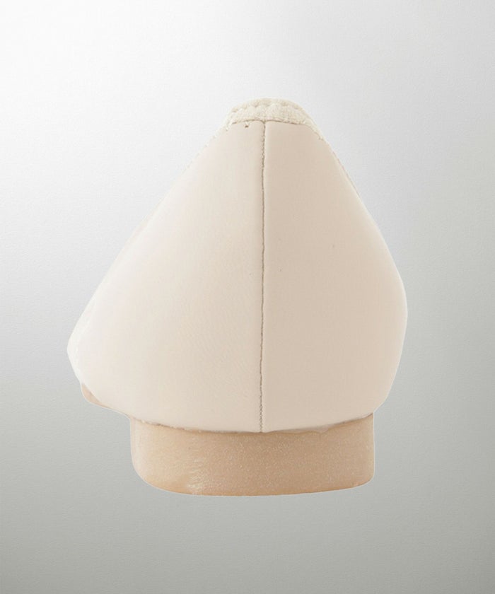 フラワー バックル フラットシューズ ミックス ベージュ ブラック S M L LL