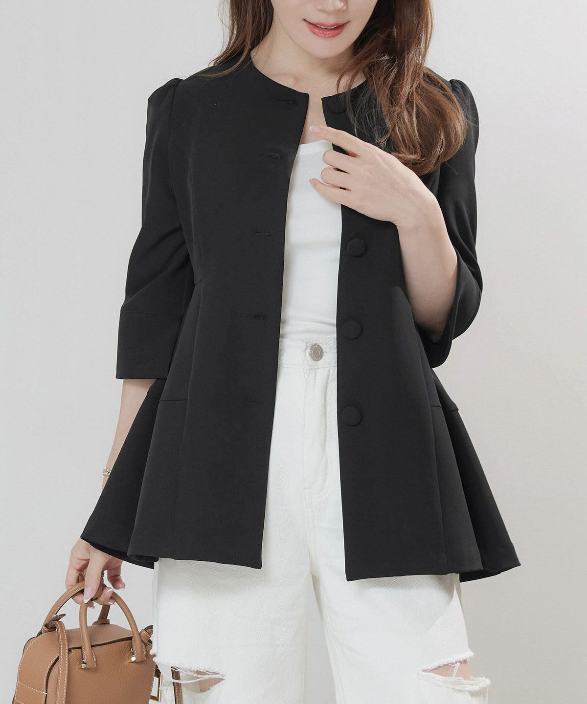 手洗い可セットアップ対応可かわいい上品きれいめ大人カジュアルオフィスフォーマルシンプル体型カバージョイントスペース