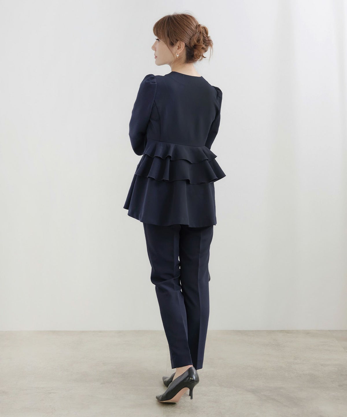 手洗い可セットアップ対応可かわいい上品きれいめ大人カジュアルオフィスフォーマルシンプル体型カバージョイントスペース