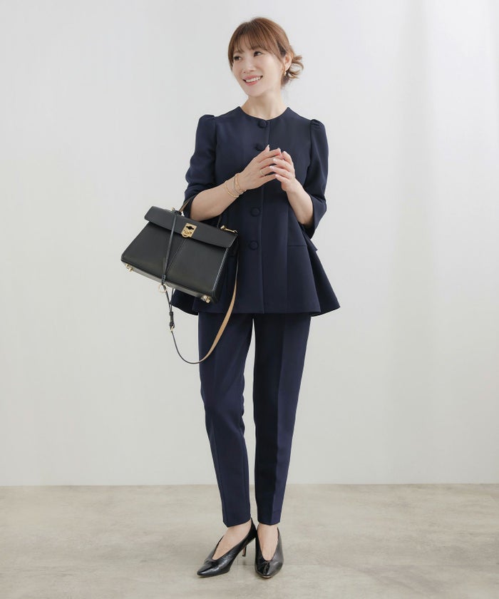 手洗い可セットアップ対応可かわいい上品きれいめ大人カジュアルオフィスフォーマルシンプル体型カバージョイントスペース